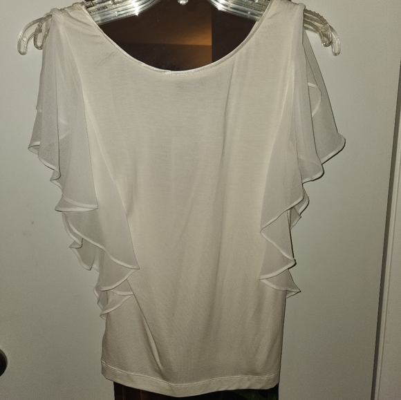 bebe Flutter Sleeve Top - Picture 2 of 3